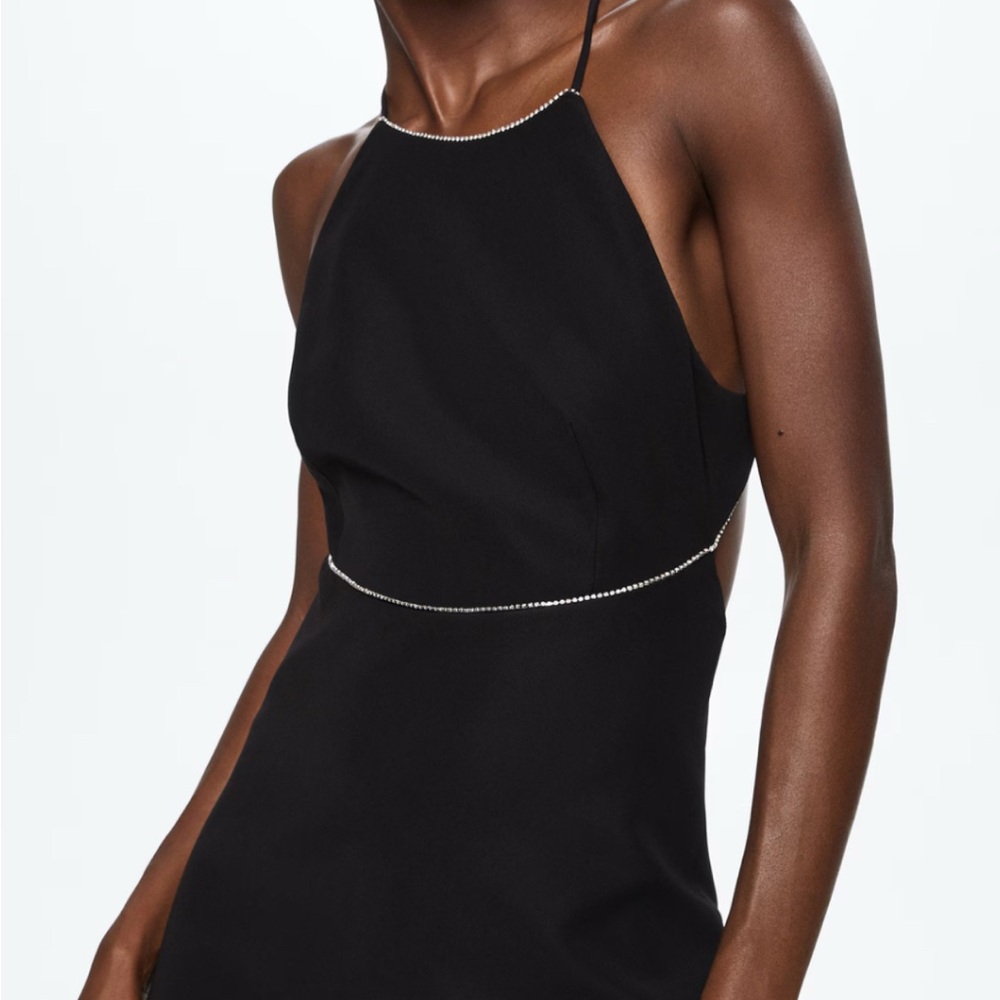 Mango Black Halter Dress